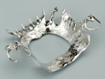 金属の部分入れ歯のフレーム部分